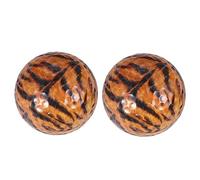 UPKOCH 2PCS Tiger Pattern Golf Balls Dual-Layer Training Balls for Beginners Crystal Design Suitable for Indoor/Outdoor Use