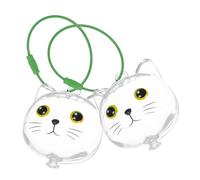 UPKOCH 2pcs Transparent Cat Hair Keepsake Keychain Portable Pet Whisker Holder Capsule with Clasp Travel-friendly Pet Hair Storage Organizer for Memorial and Daily Collection