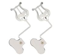 UPKOCH 2pcs Trombone Lyre Clip Music Sheet Holder for Musicians Silver Finish Portable Design for Marching Band and Orchestra