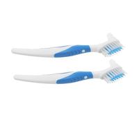 UPKOCH 2pcs Turtle Shell Cleaning Brush Double-sided Portable Aquatic Tortoise Mud Removal Tool Blue Mini Brush for Turtle and Conch Maintenance
