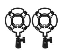 UPKOCH 2PCS Universal Microphone Shock Mount, Mic Clip Holder for Diameter 1.77inch-1.97inch Mic - Anti Vibration Adjustable Microphone Bracket
