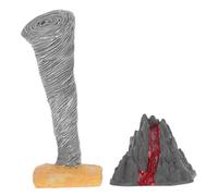 UPKOCH 2pcs Volcano Tornado Plastic Models for Sand Table Stem Learning Educational Construction Sand Table Kits for Classroom Demonstrations and Home Teaching