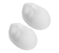 UPKOCH 2pcs White Matte PVC Fox Face Masks Blank Full Face Paintable for Halloween Cosplay Party DIY Craft Accessories with Smooth Edges and Refined Frosted Finish