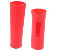UPKOCH 2pcs Wireless Handheld Microphone Handle Covers Silicone Sleeve with Professional All-around Protection, Stylish and Sturdy Red Microphone Accessory for Karaoke and Live