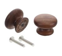 UPKOCH 2pcs Wood Drawer Knobs Single Hole Mushroom Cabinet Pulls | Solid Timber Hardware, Matching Screws, Easy Fitting for Dressers, Wardrobes, Cupboards, Desk Drawers, Shoe Cabinets