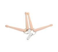 UPKOCH 2pcs Wood Drumstick Keychain for Music Lovers Mini Drum Sticks Key Ring Holder for Percussion Enthusiasts