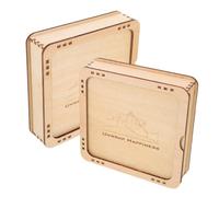 UPKOCH 2pcs Wooden Jewelry Box Unfinished DIY Storage Organizer for Bracelets and Candy Handmade Paintable Treasure Chest for Holiday and Keepsake Classic Beige Decorative Case