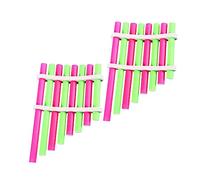 UPKOCH 2set Homemade Pan Flute Musical Instrument Student Science Experiment Toy Diy Educational Panpipe for Learning and Creative Play