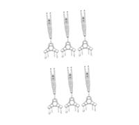 UPKOCH 2sets Climbing Buckle Durable Outdoor Pendant Keychains for Hiking and Camping Stylish Hanging Buckle for Bag Accessories Silver Finish Practical and Easy to Use 3pcs*2