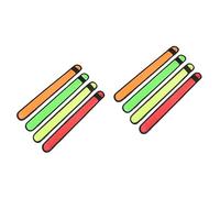 UPKOCH 2sets LED Luminous Slap Bracelets for Night Running Safety High Visibility Wristband Set Red Green Orange Yellow for Jogging Walking Hiking and Events 4pcs*2