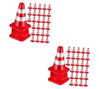 UPKOCH 2sets Mini Traffic Cones for Traffic Cone Ornaments for Pretend Play Educational Road Signs Sand Table Engineering Construction Activities 30pcs*2