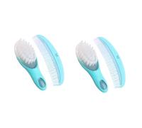 UPKOCH 2sets Newborn Grooming Kit Soft Detangling Brush Comb Static Massage for Brain Development Non-Slip Design Easy to Clean