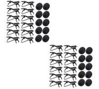 UPKOCH 2sets Windshield Cover Microphone Clamp Small Light Accessory for Online Karaoke 24pcs*2
