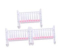 UPKOCH 3 Pcs Playing House Accessories Play House Pretend Pretend for Newborn Crib for Pp White
