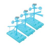UPKOCH 3 Sets Plastic Wind Vane Model DIY Kit with Anemometer Function for Stem Physics Education Weather Science Tool for Classroom Science Experiments and Environmental Studies