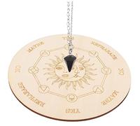 UPKOCH 3 Sets Wooden Pentagram Pendulum Board for Divination with Astrology Patterns Witch Altar Supplies for Meditation and Spirit Dowsing Includes Green Black Boards for Home Office