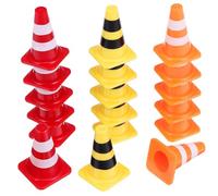 UPKOCH 30 Pcs Mini Traffic Cones Educational Roadblock Sign for Small Bright Colored Cones for Early Learning Traffic Rules and Road Safety Development