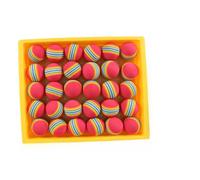 UPKOCH 30 Pcs Rainbow Colored Elastic Sponge Golf Practice Balls Soft Training Aid for Indoor Outdoor Approach Shot Practice Safe for Furniture and People