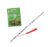 UPKOCH 304 Stainless Steel Chinese Dizi Flute with Beginner Instruction Book, Portable Traditional Woodwind Instrument for Music Students and Classical Performance