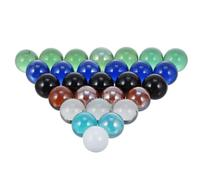 UPKOCH 30Pcs 16Mm Glass Marbles for Fish Tank Décor, Playthings and Plant Decoration, Iridescent Crystal Sphere Aquarium Accessories Random Color