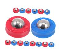 UPKOCH 30pcs Mini Shuffleboard Pucks Replacement Rollers Red Blue Curling Game Accessories for Tabletop Family Entertainment Home Party Interactive Play