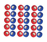 UPKOCH 30pcs Mini Tabletop Shuffleboard Pucks with Steel Plastic Rollers Compact Portable Replacement Curling Accessories for Indoor Travel Games and Gatherings