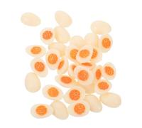UPKOCH 30PCS Miniature Realistic Boiled Egg Models for Dollhouse Kitchen Decor and Photography Props Compact Faux Food for Creative Pretend Play and DIY Craft Projects