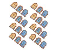 UPKOCH 30pcs Miniature Wooden Dollhouse Window Frames Precision Crafted Vintage Simulation Windows for DIY Micro Landscape Ornament and Play Easy Installation with Artistic Detailing