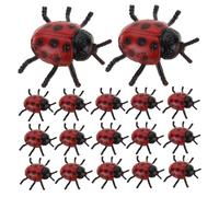 UPKOCH 30pcs Realistic Ladybug for Halloween and April Fool's Day Scary Decoration Props for Party Stage Performance Ghost Festival Safe Play Accessories