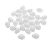 UPKOCH 30pcs Realistic White Plastic Fake Eggs for Cockatiels and Zebra Finches, Size 2.00x1.45x1.45cm, Nesting Training for Cage Use, Helps Hens Learn Nesting Routines and Increases
