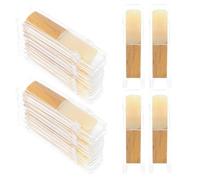 UPKOCH 30pcs Saxophone Reed Strength B-flat Traditional Woodwind Reeds for Beginners Students Educators Plastic Box Safe Storage for Soprano Sax Accessories