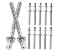 UPKOCH 30pcs Silver Iron Drum Tension Lug Screws 5mm X 50mm with Easy Installation and Universal Compatibility for Jazz Drum Repair and Hardware Accessories