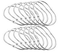 UPKOCH 30pcs Silver Metal Shower Curtain Hooks Hanging Rings Sturdy Iron Material Simple Structure Unique Design Bathroom Shower Curtain Rustproof Oval Rings