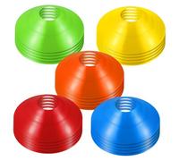 UPKOCH 30Pcs Soccer Training Cones Brightly Colored Agility Discs with Mesh Carry Bag for Football and Basketball Practice Portable Exercise Markers for Use