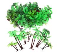 UPKOCH 31 Pcs Miniature Palm Tree Model Artificial Coconut Trees for Diorama Plastic Tropical Palm for Dollhouse Model Train Landscape Scenery Decoration