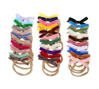 UPKOCH 32Pcs Girl Bow Headbands Soft Elastic Fluffy Hairbands for Newborns and Stretchable Design Lightweight Comfort Hair Accessories for Everyday and Special Occasions