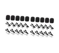 UPKOCH 36pcs Lapel Mic Set Lavalier Microphone Furry Cover Clip Holder for Video Recording