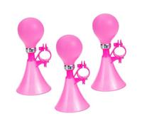 UPKOCH 3pcs Bike Horn Air Squeeze Horn Loud Warning Sound for Bicycles Easy Install No Tools Needed for Road Vehicles Weather Resistant Pink