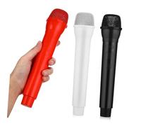 UPKOCH 3pcs Boys and Girls Microphone Props Simulation Microphones for Boy Girl Karaoke Stage Costume Play and Speech Practice