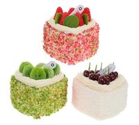 UPKOCH 3pcs Cake Model Home Decor Cake Dessert Model Party Food Props Artificial Cake Prop Realistic Food Cake Props for Stage Dessert Models Kitchen Prop Simulation Cake Hard Foam