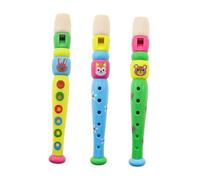 UPKOCH 3PCS Cartoon Flute Early Educational Musical for Random Pattern Blowing Instrument Gift