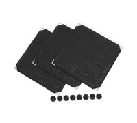 UPKOCH 3pcs Cat Litter Box Splash Guards Pet Toilet Enclosure Shape for Litter Tray Easy Clean Design to Protect Walls From Mess Durable Black Protectors