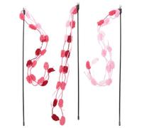 UPKOCH 3pcs Cat Stick Interactive Teaser Wand for Indoor Cats and Play | Plastic Build, Long-lasting Enjoyment, Social Play Support, Helps Reduce Boredom for Multi-cat Households