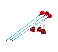 UPKOCH 3pcs Coccinella Septempunctata Cat Interactive Wand Teaser for Cats Fun Training Stick to Keep Pets Active and Engaged present for Lovers