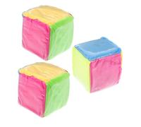 UPKOCH 3pcs Fabric Dice with Clear Card Pockets Colorful Six-sided Learning Cubes for Interactive Educational for Classroom and Family Games