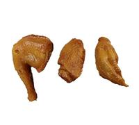 UPKOCH 3Pcs Fake Chicken Feet Drumstick Wing Middle Joint Model Real Touch Plastic Simulation Food Props for Educational Photo Shoot Kitchen Decoration