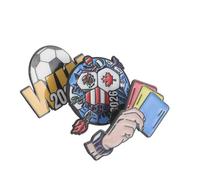 UPKOCH 3pcs Football Badges Pins Soccer Brooch Badge Alloy Lapel Pin with Lasting Shine and Advanced Dripping Oil Enameling Versatile Style Accessory for Men Football Lovers Casual