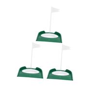 UPKOCH 3pcs Golf Putting Cups with Plastic Flags Indoor Outdoor Golf Training Tool for Home Practice Detachable Discs for Improving Accuracy and Realistic Putting Experience