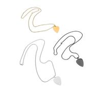 UPKOCH 3pcs Guitar Pick Necklace Stainless Steel Guitar Picks Pendant Men Men's Pendants Titanium Steel