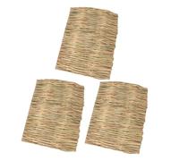 UPKOCH 3pcs Handmade Natural Seagrass Bunny Grass Mats Small Animal Cage Bedding Chewing for Guinea Pigs Hamsters Rabbits Lightweight Portable Nesting Pads